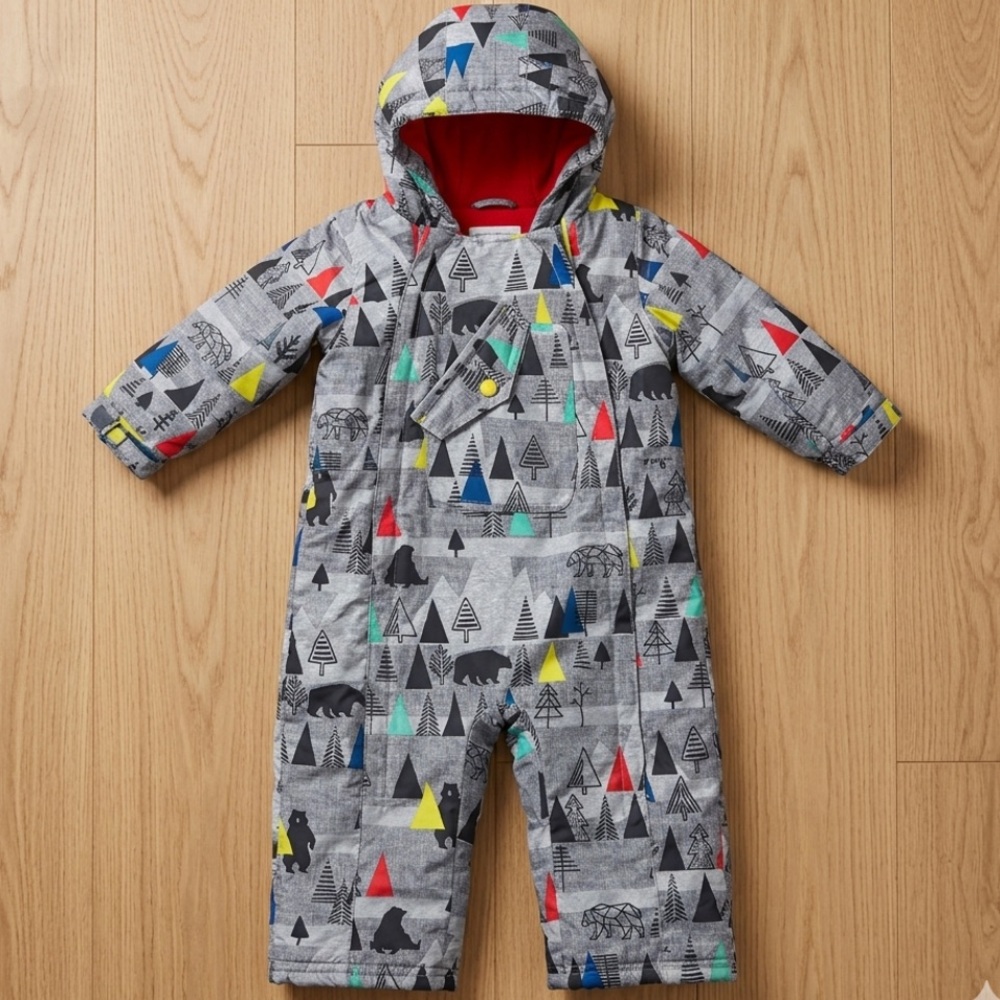 DEUX PAR DEUX 24M Toddler Hooded One-Piece Snowsuit